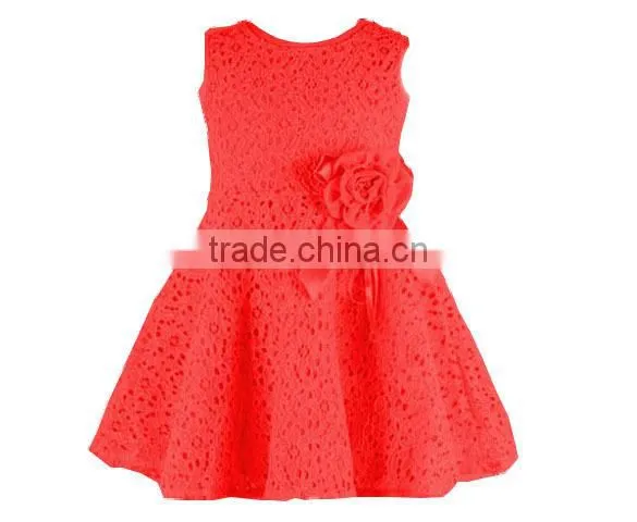 Kids Girls Lovely Sleeveless Lace Vest Baby Girl Maxi Dress 20120