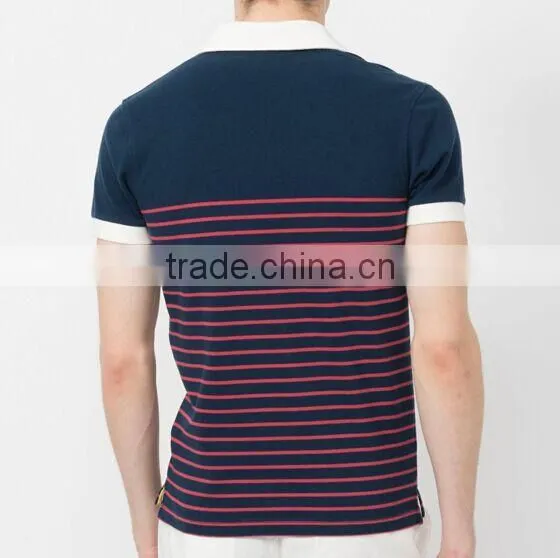 regular fit lifeline striped no button polo shirt printing