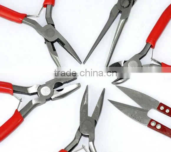 Wholesale Jewelry Making Tool 6PCs/set Mixed Pliers Scissor Kit With Case
