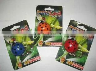 Beetle shaped LED light keychain for promotion gift