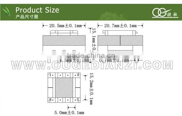 EFD20 ferrite core flyback transformer