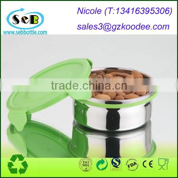 2014 hot selling!!! High-Quality+Eco-friendly+Promotional gift stainless steel lunch box for kids food container