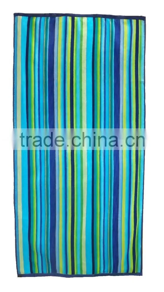 100% cotton colored striped yarn dyed jacquard beach towel