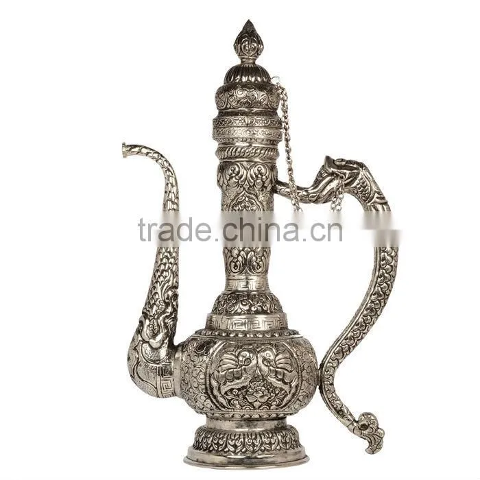 White Metal Surahi , Antique Surahi Handicraft Gift