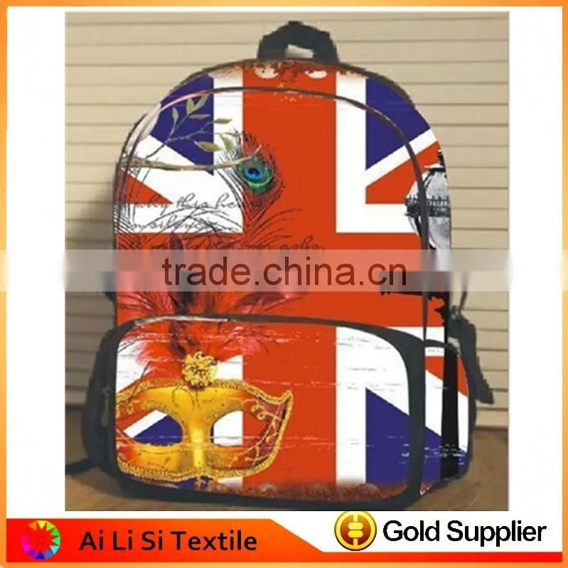 3D Galary Printing BackPack Bag Shoulder Bag,USA Flag Printed Bags, School Bag