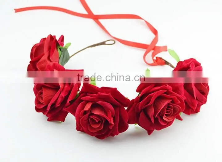 Woman Hair Accessories Rose Flower headband,wedding bridal flower headband
