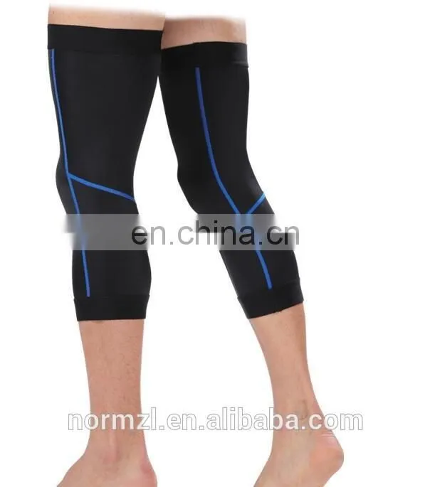 Custom compression sports leg sleeve mens basketball leg sleeve balck