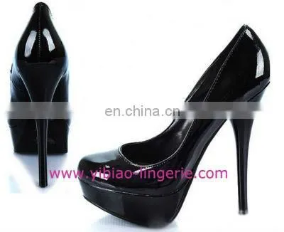 Classic High Waterproof Sexy Shoes Black High Heel Shoes