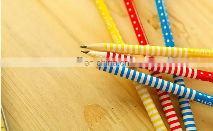 cute cartoon series wooden pencil with eraser stationery set Kid gift set Wholesale