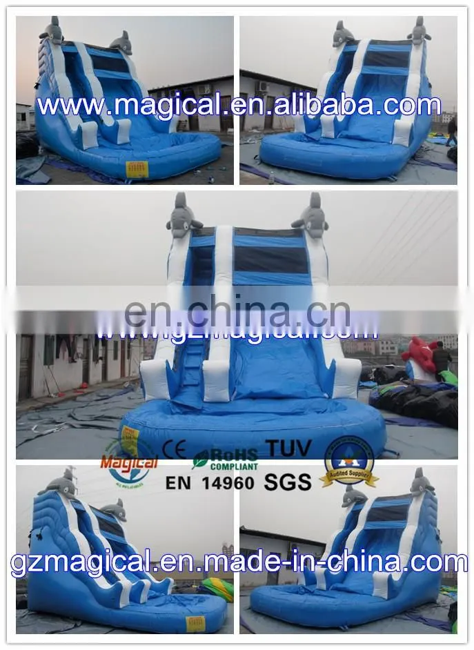 Outdoor Custom Adult Giant Inflatable Double Lane Slip Slide
