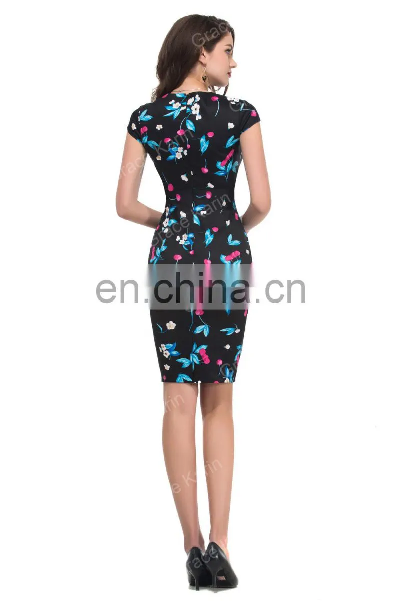Grace Karin Retro Style Swing 50s Housewife Retro Pinup Dress CL007597-3