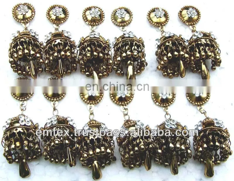 Fashion jewelry rhinestone earrings manufacturer, Fashion jewellery rhinestone earrings exporter