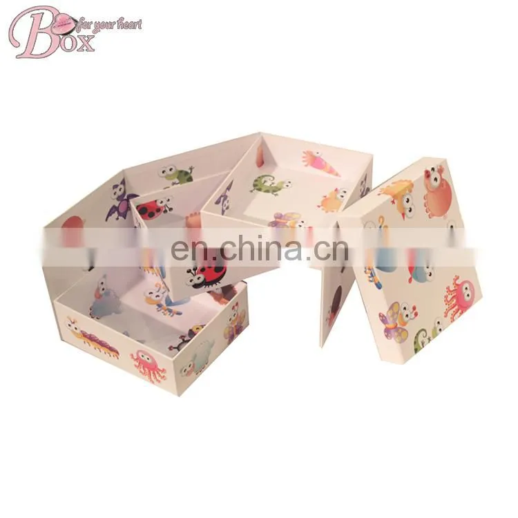 Wholesale Cartoon Paper Multilayer Square Storage Box