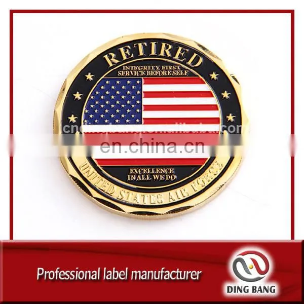 Top Quality Metal Crafts Alloy Casted And Soft Enamel Type Security Souvenir Custom Metal Unique Coin