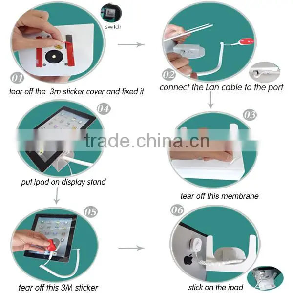 100% secure Standalone Rechargeable Security Holder For Tablet PC