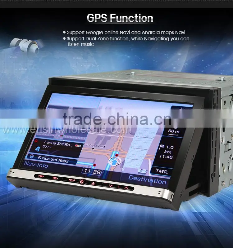 Erisin ES2007A 7" 2 Din Android 4.4.4 Car Radio DVD 3G WiFi