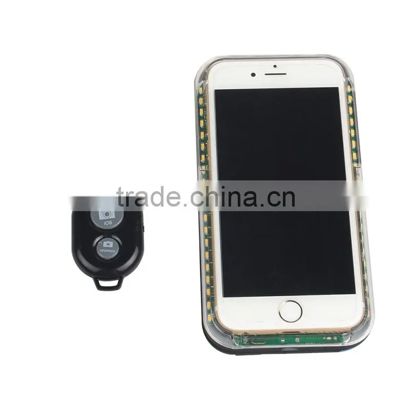 2016 New design multifunctional self-stick with LED light for iPhone 6s case /Aluminum adjustable mobile phone case for iPhone 6
