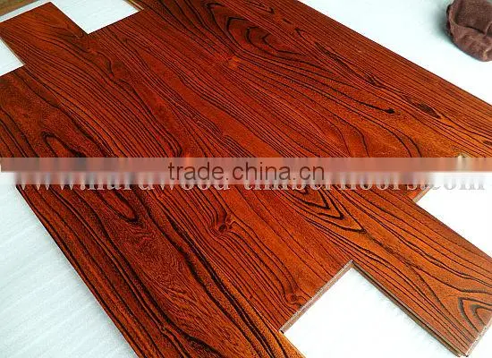Hand-scraped Solid Elm Wood Flooring