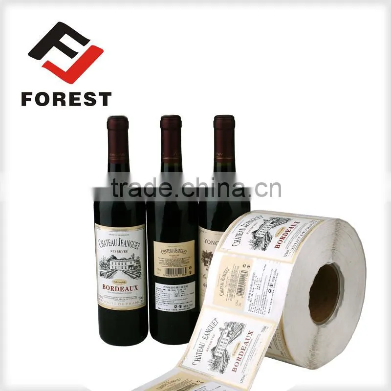Supply cheap price red wine glass bottle brand label