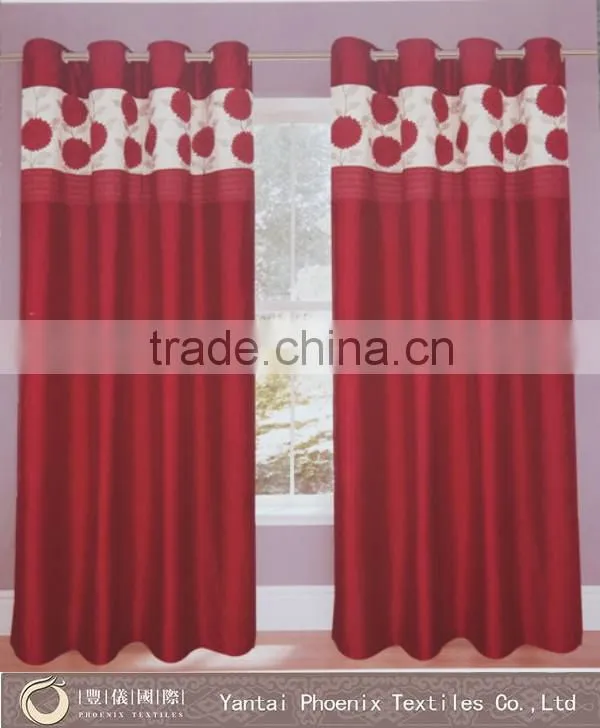 luxury fancy ready made pencil pleat window curtain