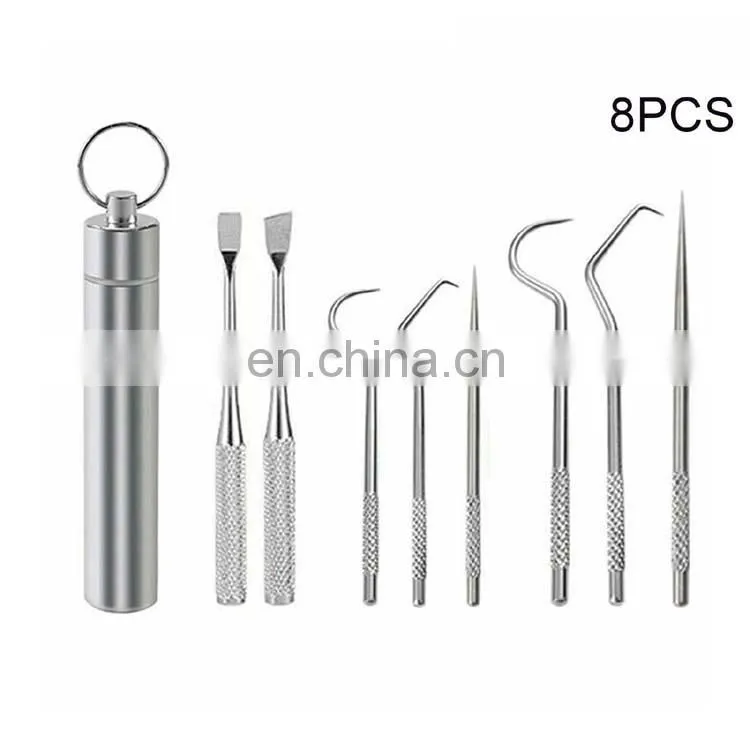 Amazon Reusable Metal Toothpicks Suits Portable Stainless Steel Toothpicks Pocket Set With Holder