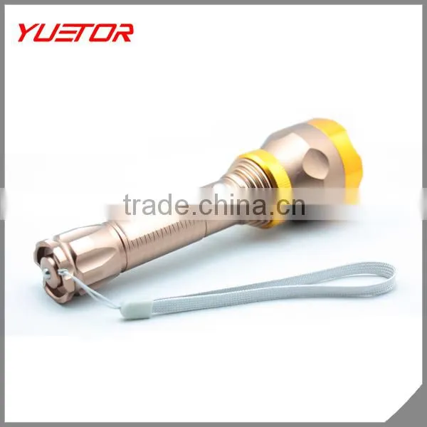 5 modes high power CREE LED aluminum waterproof and anti-shock flashlight with zoom function