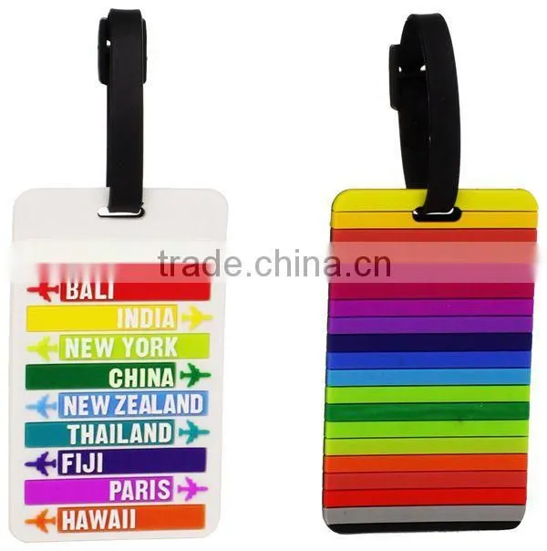 High quality soft silicone luggage tag