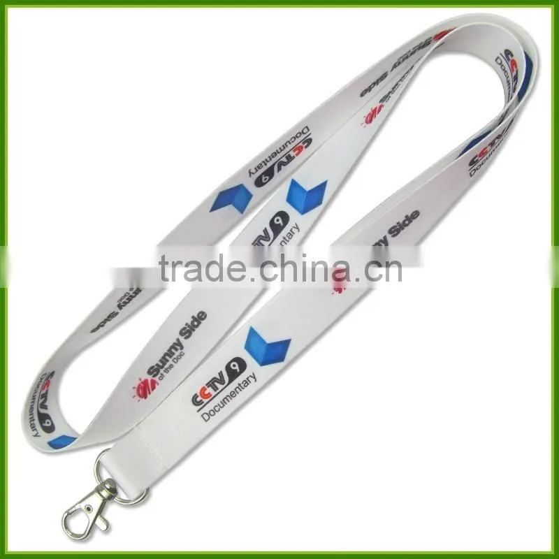 Rope manufacturers professional custom dark gradient color heat transfer lanyard webbing lanyard free sample
