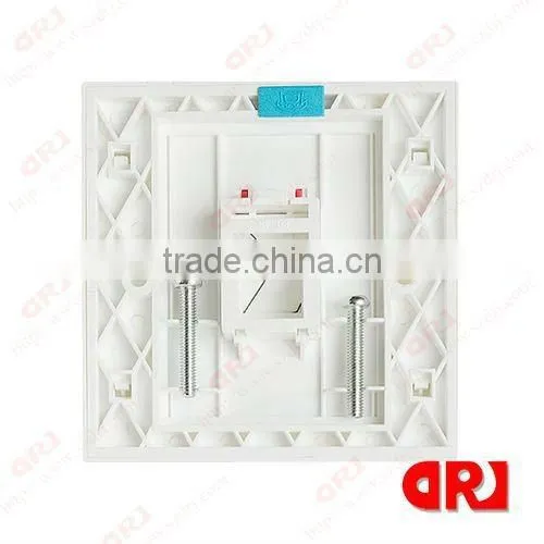 China 1 port with shutter 86*86 rj45 network faceplate