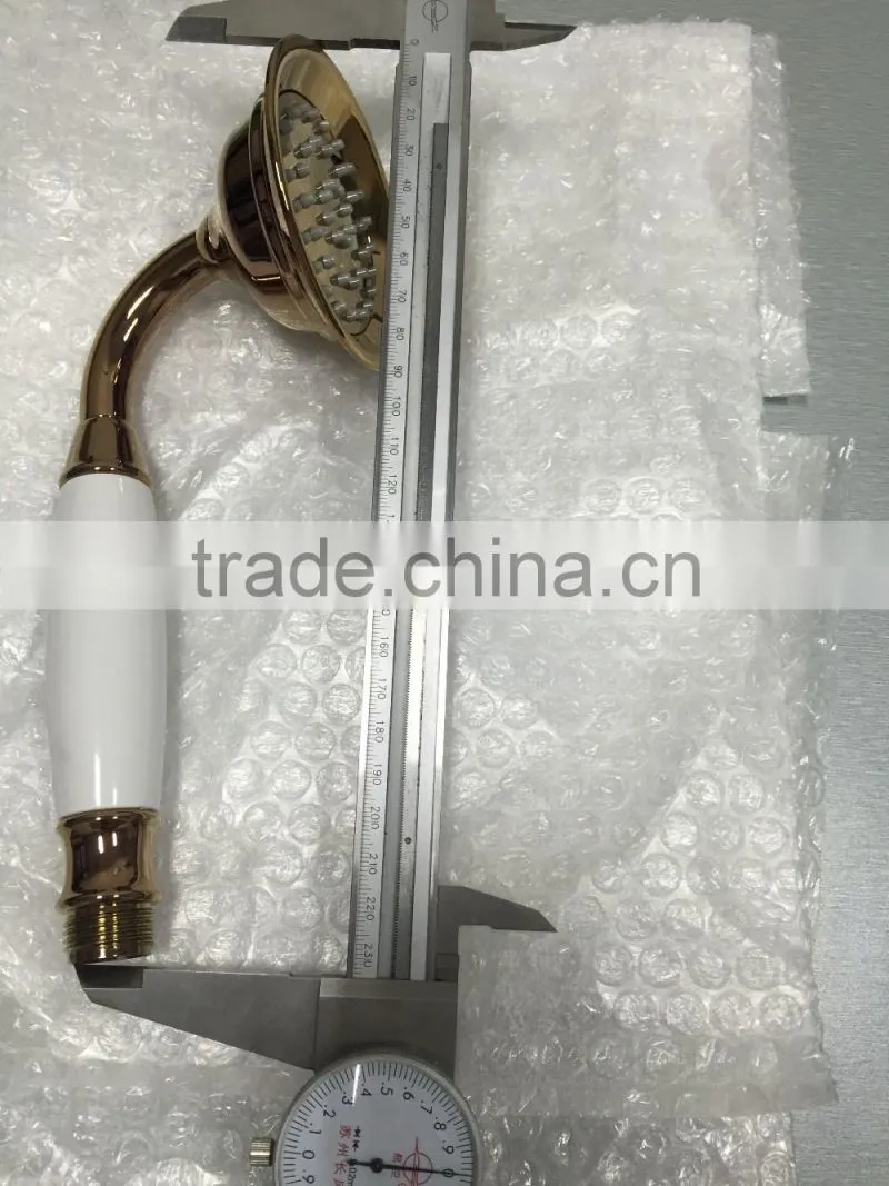 TongYing New Gold Plated Bathroom Chrome Handheld Rain Shower head
