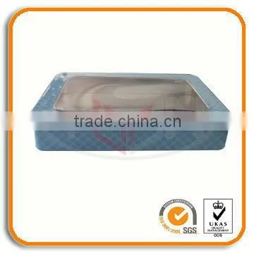 metal tin box with clear widow