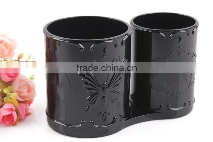 D15 ANPHY Double Cylinder flexo Plastic Pen Holder Black