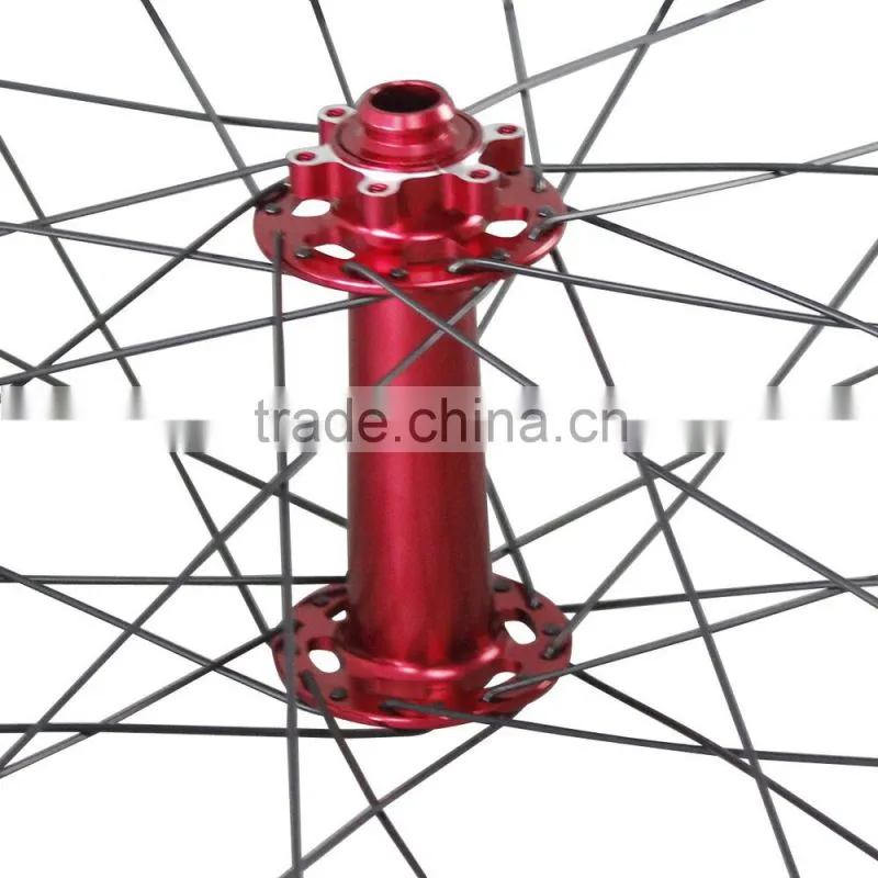 2015 ICAN BIKES 26er Carbon Fatbike Wheels 65mm width Thru Axle 32h Fat Bike Carbon Wheelset