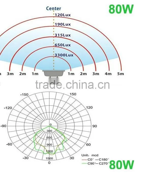Hangzhou factory, IP65 High power COB led 80w led flood light