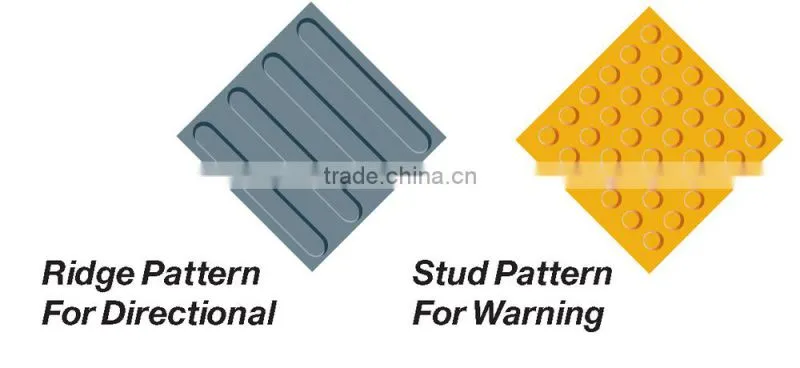 New Design Airport and Station Use Tactile Pavers Blind Tactile Rubber Bricks