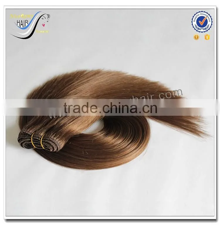 Top Quality Fast Delivery Wholesale Double Drawn Hair Machine Weft Silky Straight 100% Virgin Human Hair Weave