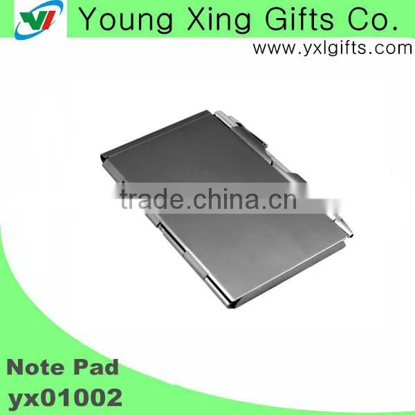 custom aluminum pocket size notebook with pen