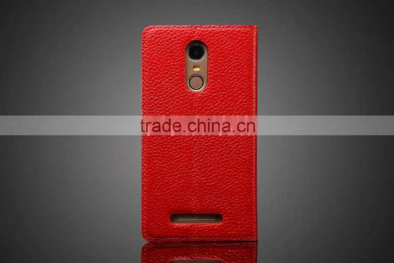 KDS Simple Version Genuine Leather Flip Case for Xiaomi Redmi Note 3 MT-5203