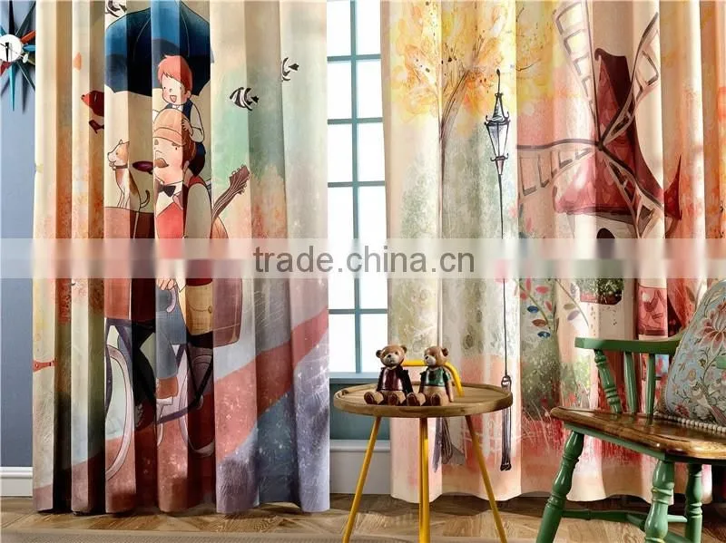 Printed Cartoon Curtain Fabric