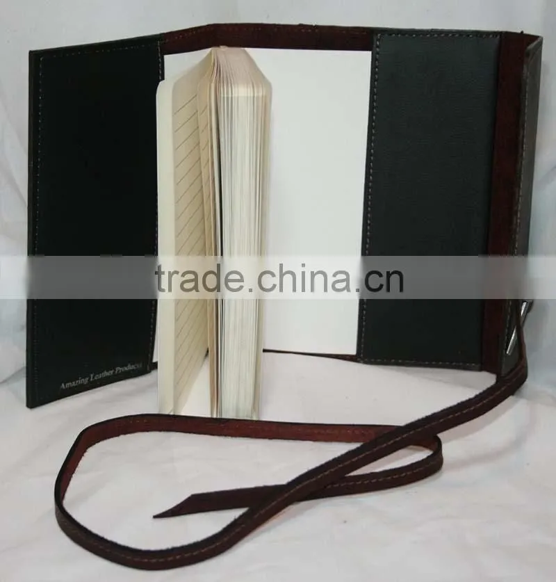 Handmade vintage genuine leather 2016 diary with refillable kraft lined paper