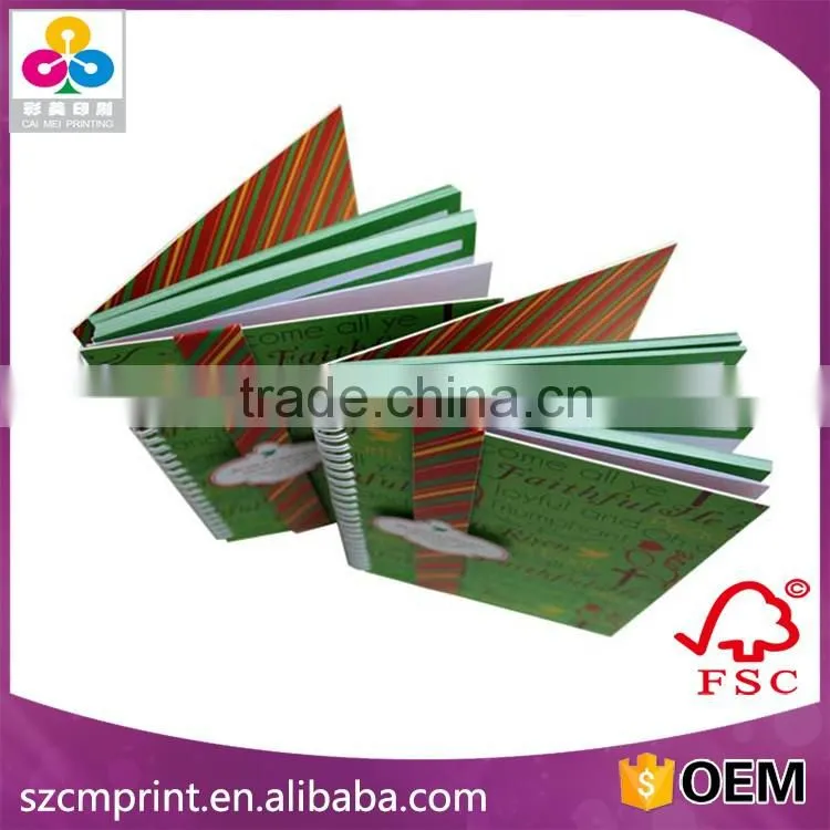 Colorful Hardcover book hardback book Wire-o Spiral Bound Book Printing