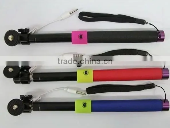 JR-889 2014 new arrival Electronics gift self stick wired selfie monopod for all phones