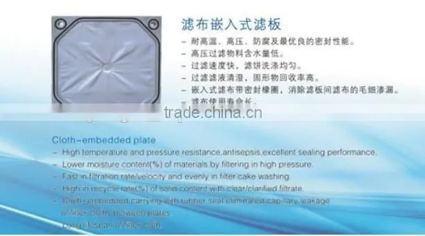 cloth-embedded fliter plate