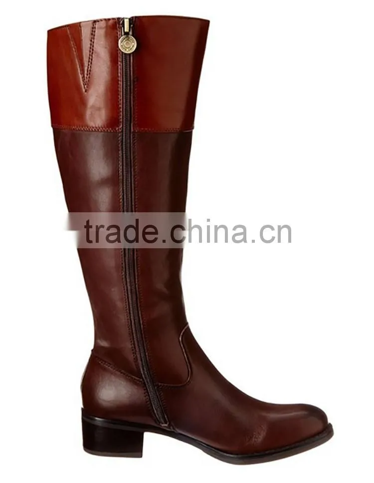 new model high heel rubber leather boots for women