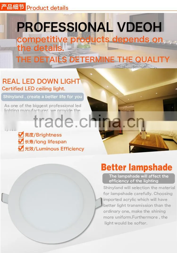 New design 24W aluminium panel light frame with low price