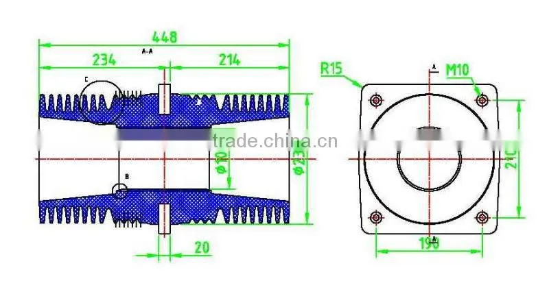 Supply 40.5kv Screened Bushing Insulator