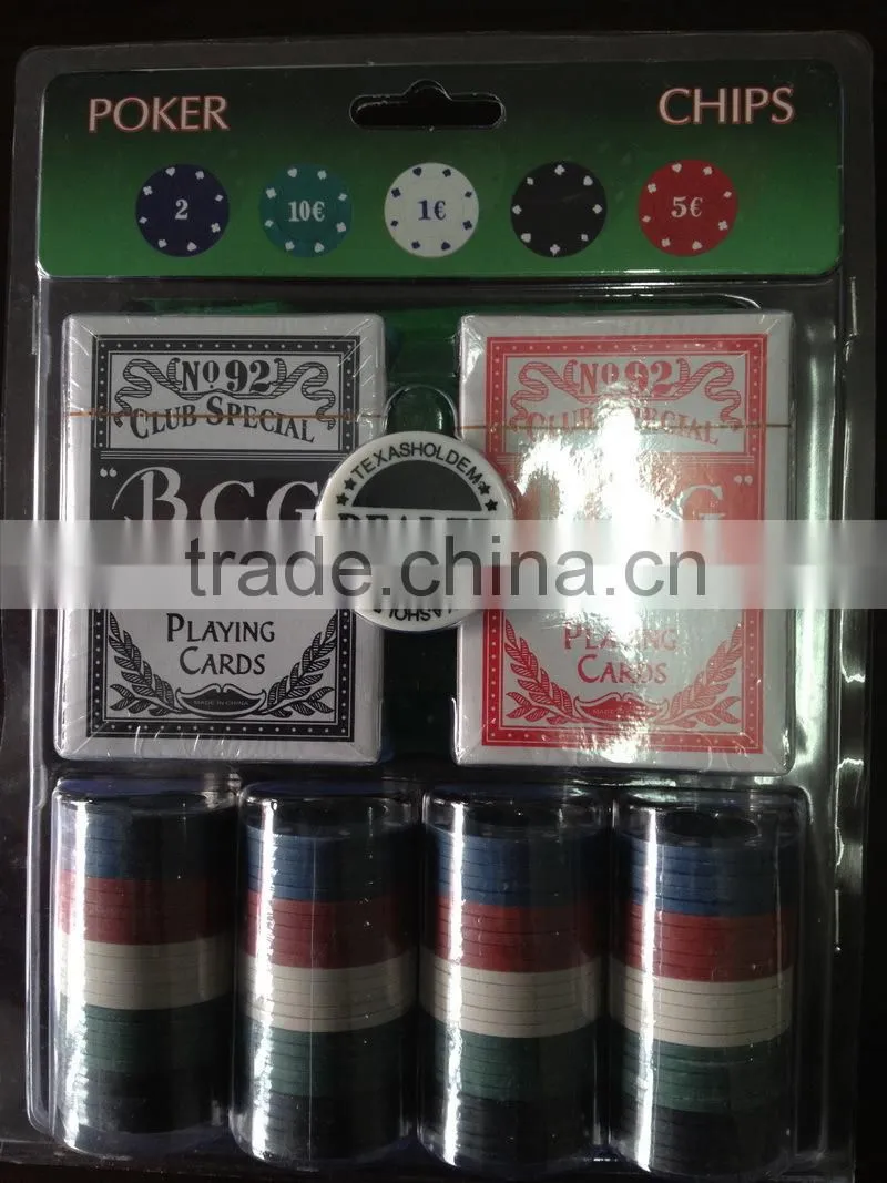 Poker Chips with Playing card