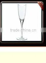 Blue rim and bottom thick thickness short stem ice-cream margaret glass