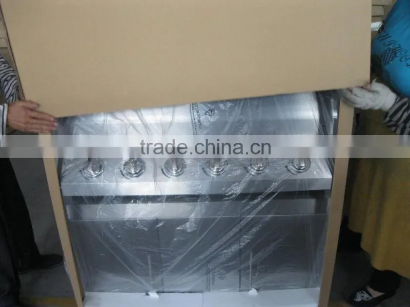 4 Main burner 45 degree inclined panel built in gas barbecue