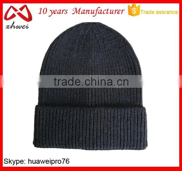 OEM Factory 2016 Fashion Polyester Stripe Hip Hop Hats Winter Beanie Hat Knit